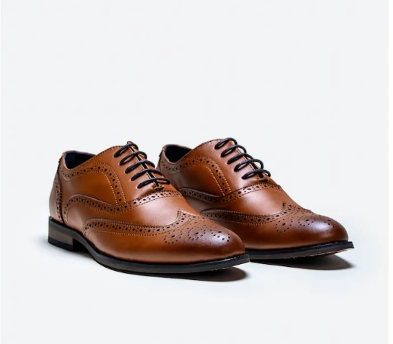 Cavani Clark Brogue Tan